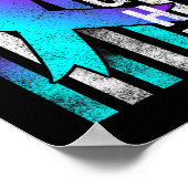 Preventie Awareness Fight Amerikaanse vlag Blauwgr Poster (Hoek)