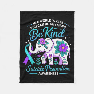 Preventie Bewustzijn Bloemen Olifant Wees Aardig Fleece Deken