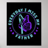 Preventie Bewustzijn Elke dag mis ik mijn vader Poster (Voorkant)