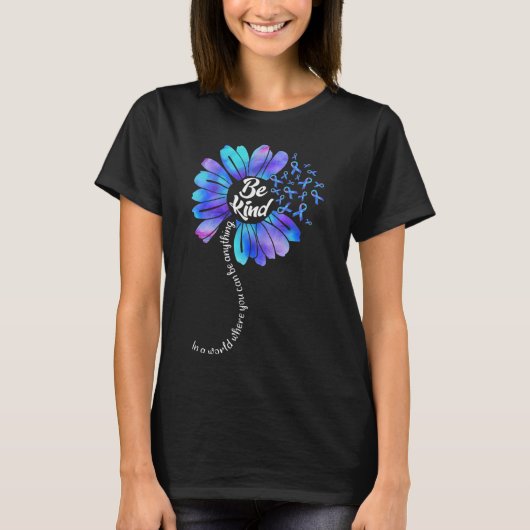 Preventie Bewustzijn In September Be Kind Sunflowe T-shirt (Voorkant)