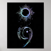 Preventie Bewustzijn Kies leven Semicolon Gothic Poster (Voorkant)