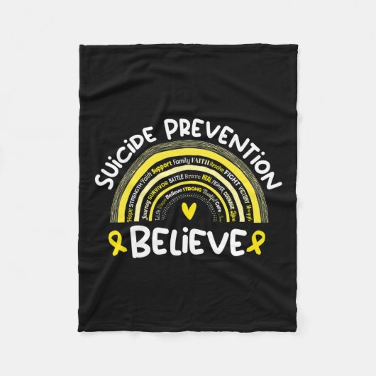 Preventie Bewustzijn Maand Zelfmoord Preventie Fleece Deken (Voorkant)