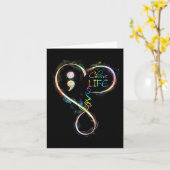 Preventie Bewustzijn Semicolon Kies Leven Kaart (Gele Bloem)