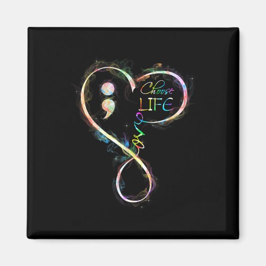 Preventie Bewustzijn Semicolon Kies Leven Magneet (Voorkant)