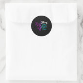 Preventie Bewustzijn Semicolon Verblijf Ronde Sticker (Tas)