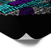 Preventie Bewustzijn Vecht Hoop Sterke Strijders Poster (Hoek)