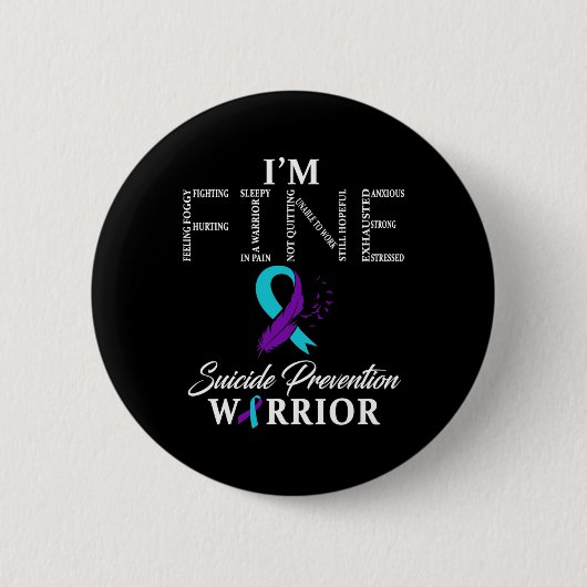 Preventie krijger Ik ben in orde Ronde Button 5,7 Cm (Voorkant)
