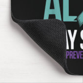 Preventie Turquoise Paarse Lint Steun Ontwerp Muismat (Hoek)