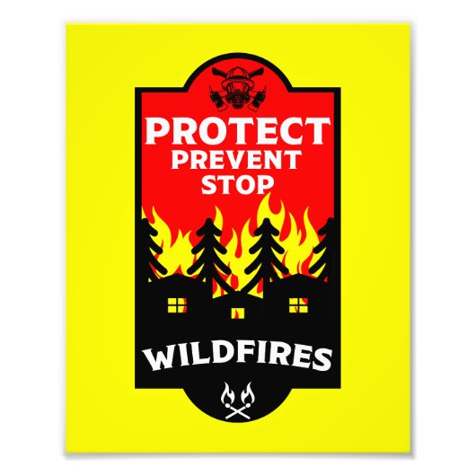 Preventie van bosbranden foto afdruk (Voorkant)