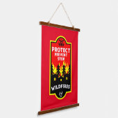 Preventie van bosbranden hangend wandkleed (Gebogen)