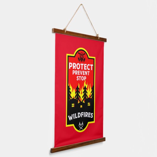 Preventie van bosbranden hangend wandkleed (Gebogen)