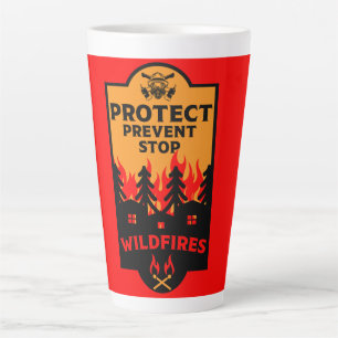 Preventie van bosbranden latte mok