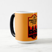 Preventie van bosbranden magische mok (Voorkant links)