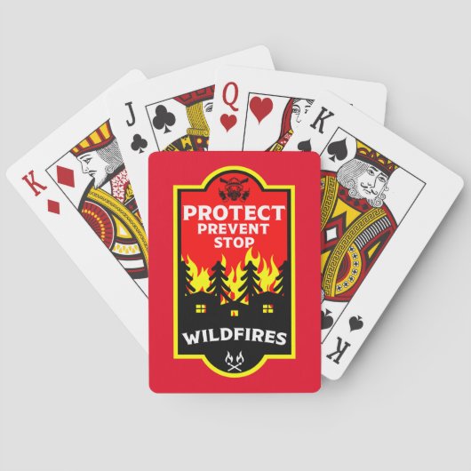 Preventie van bosbranden pokerkaarten (Achterkant)