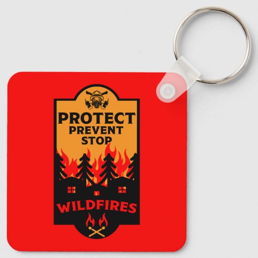 Preventie van bosbranden sleutelhanger (Achterkant)