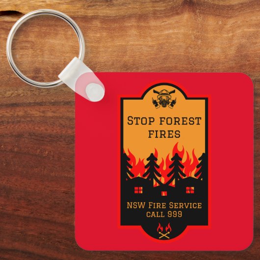 Preventie van bosbranden sleutelhanger (Voorkant)