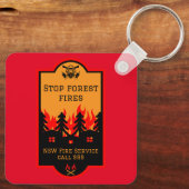 Preventie van bosbranden sleutelhanger (Achterkant)