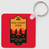 Preventie van bosbranden sleutelhanger (Achterkant)