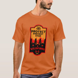 Preventie van bosbranden t-shirt