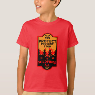 Preventie van bosbranden t-shirt