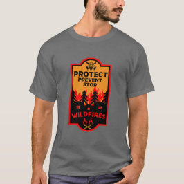 Preventie van bosbranden t-shirt
