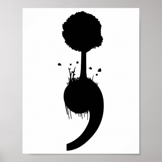 Preventie van depressie bij boomsuïcide poster (Voorkant)
