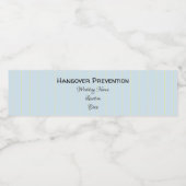 Preventie van kater: Trouwen Waterfles Etiket (Enkel label)