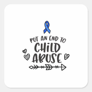 Preventie van kindermisbruik, bewustwording vierkante sticker