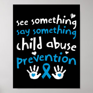 Preventie van kindermisbruik - Ribbon April Awaren Poster