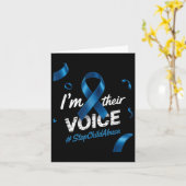 Preventie van kindermishandeling Bewustzijn In Hun Kaart (Gele Bloem)