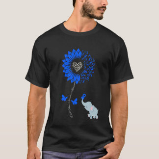 Preventie van kindermishandeling zonnebloem olifan t-shirt