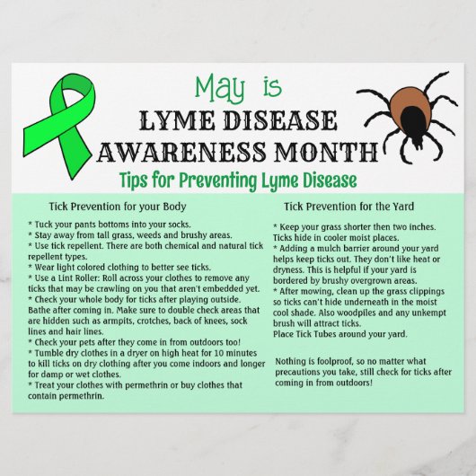 Preventie van Lyme-ziekte educatief Flyer (Voorkant)