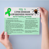 Preventie van Lyme-ziekte educatief Flyer (Hand)