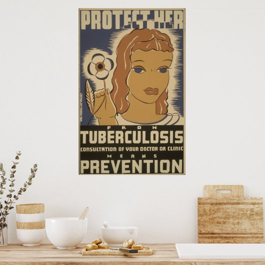 Preventie van  tuberculose poster (Keuken)
