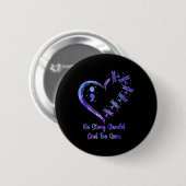 Preventie van zelfmoord bewustzijn week puntkomma ronde button 5,7 cm (Voorkant /achterkant)