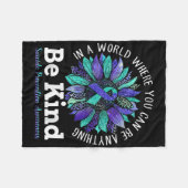 Preventie van zelfmoord bewustzijn week Wees aardi Fleece Deken (Voorkant (Horizontaal))