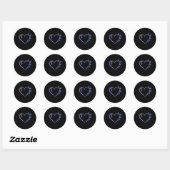 Preventie van zelfmoord Week Hart Puntkomma Ronde Sticker (Vel)