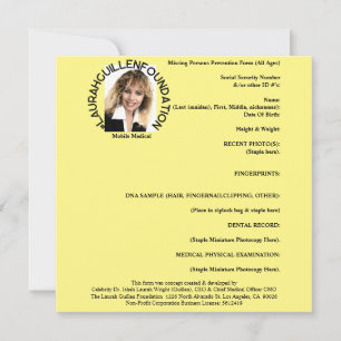 Preventieformulier voor vermiste personen (alle le kaart