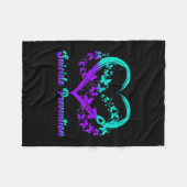 Prevention awareness  fleece deken (Voorkant (Horizontaal))