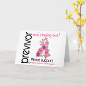 Previvor 9 Borstkanker Kaart (Gele Bloem)