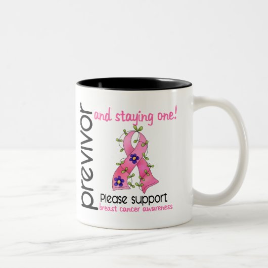 Previvor 9 Borstkanker Tweekleurige Koffiemok (Rechts)
