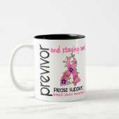 Previvor 9 Borstkanker Tweekleurige Koffiemok (Links)