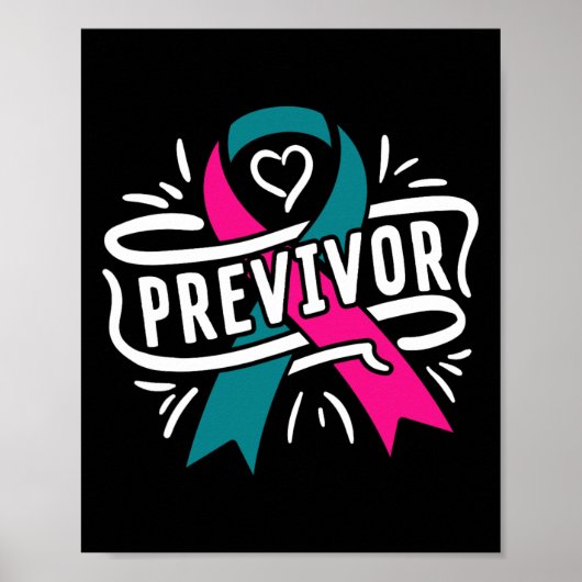 Previvor BRCA Breast Cancer Awareness Support Poster (Voorkant)