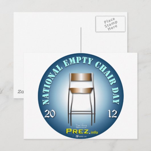 PREZ.info - Lege stoel 3 Briefkaart (Voorkant / Achterkant)