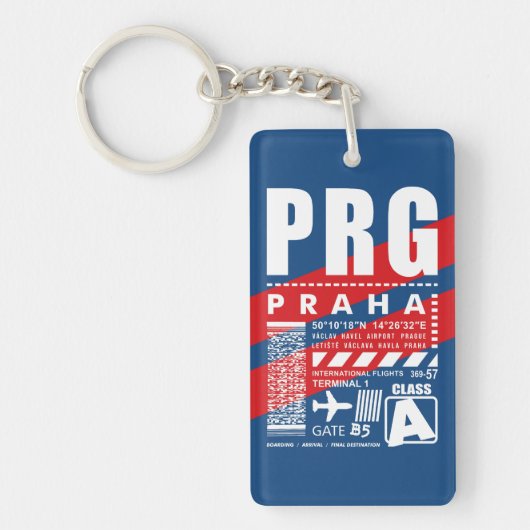 PRG Luchthaven Praag Sleutelhanger (Voorkant)