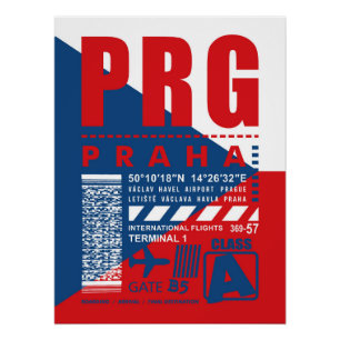 PRG Prague luchthaven Perfect Poster