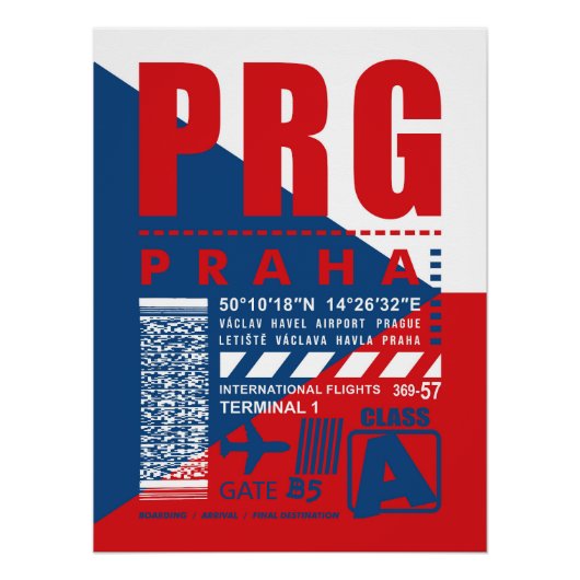 PRG Prague luchthaven Perfect Poster (Voorkant)