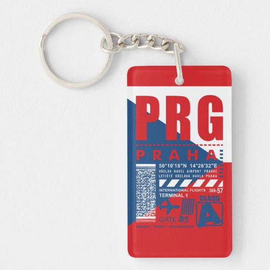 PRG Prague luchthaven Sleutelhanger (Voorkant)