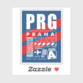 PRG Prague luchthaven Sticker (Vel)