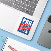 PRG Prague luchthaven Sticker (Laptop met iPhone)